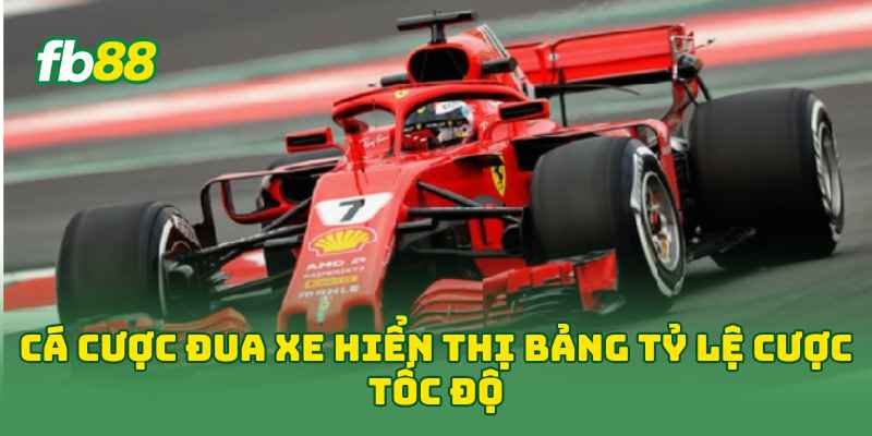 Cá Cược Đua Xe hiển thị bảng tỷ lệ cược tốc độ