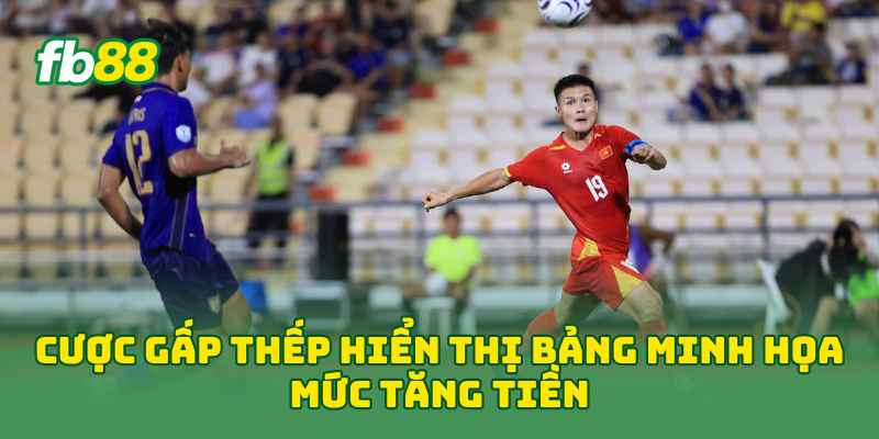 Cược Gấp Thếp hiển thị bảng minh họa mức tăng tiền